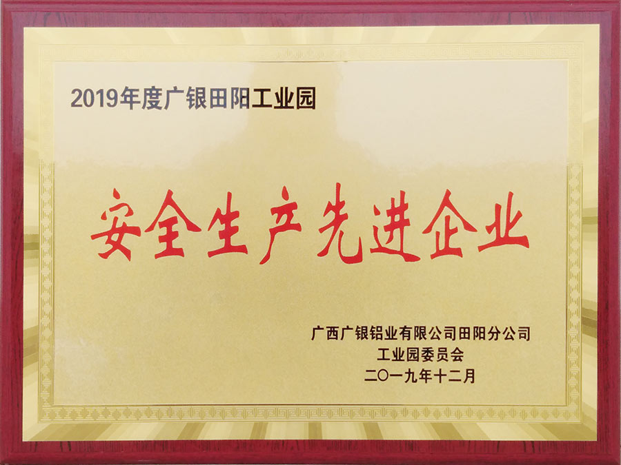 2019年安全生產(chǎn)工作先進(jìn)企業(yè)